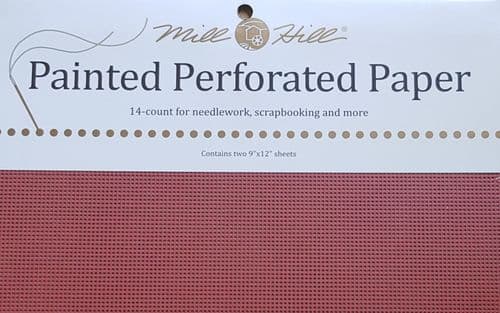 Mill Hill Winterberry Red Painted Perforated Paper