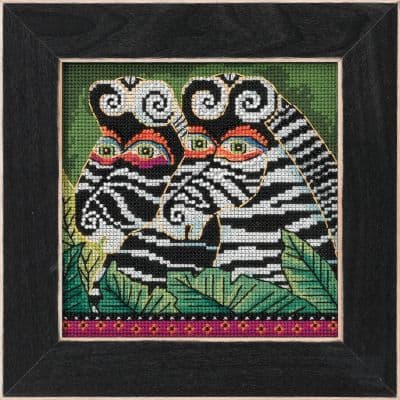 Mill Hill Zebra - Amazonia by Laurel Burch beaded cross stitch kit