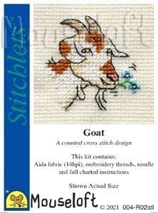 Mouseloft Goat Stitchlets cross stitch kit