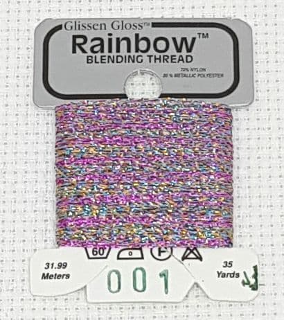 Multi White GlissenGloss Rainbow Thread 275 / R001