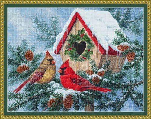 The Cross Stitch Studio Christmas Home printed cross stitch chart