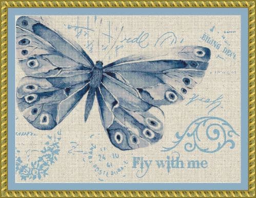 The Cross Stitch Studio Fly With Me printed cross stitch chart